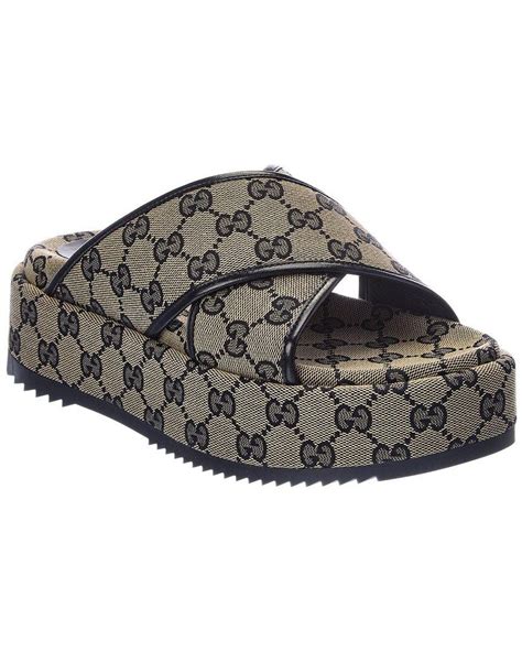 gucci linen sandals|Gucci sandals female.